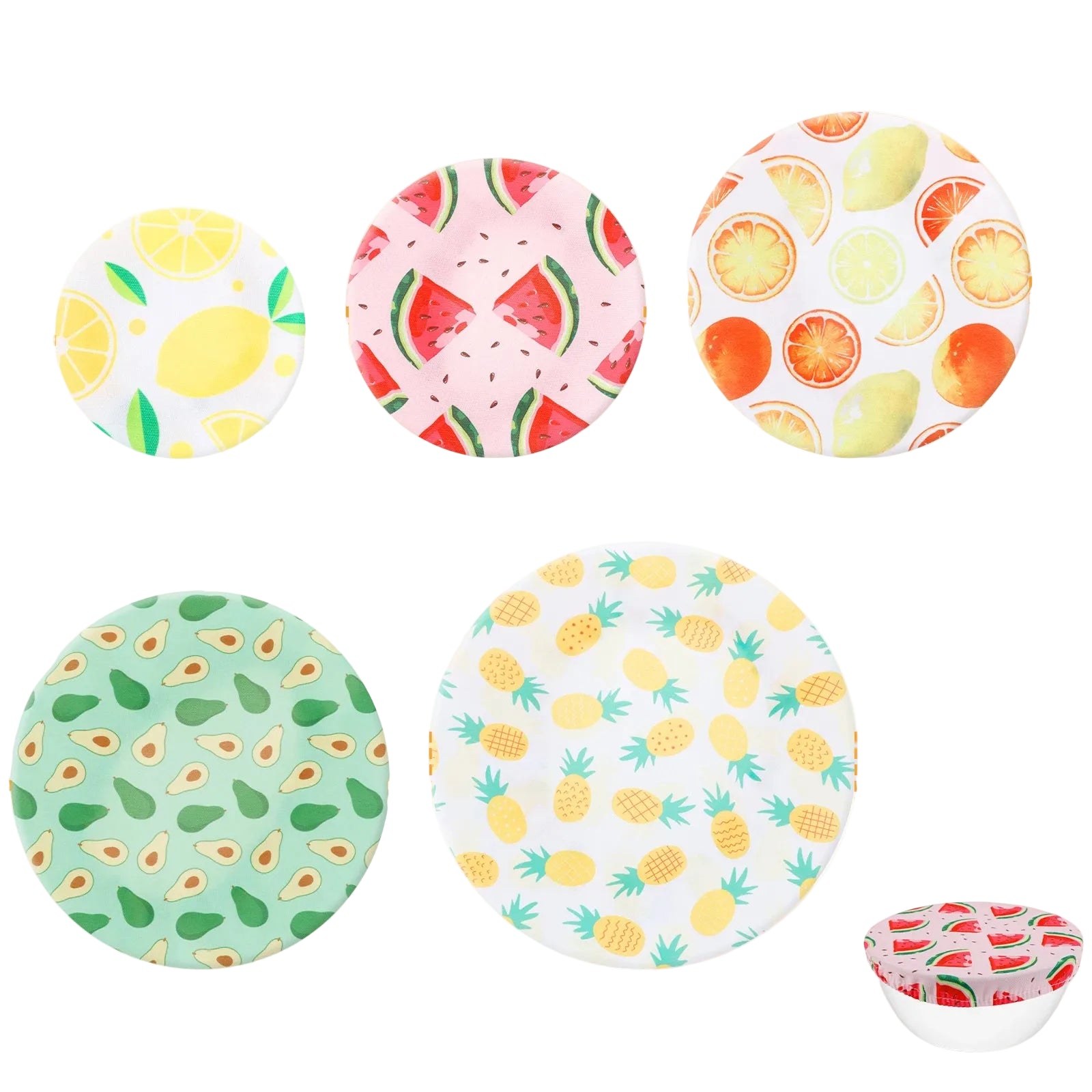 Couvercles de bol réutilisables multi-tailles – Solution zéro plastique (lot de 10)