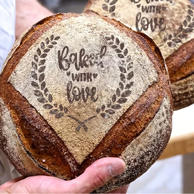 Pochoirs réutilisables pour pain maison – motifs décoratifs (lot de 9)