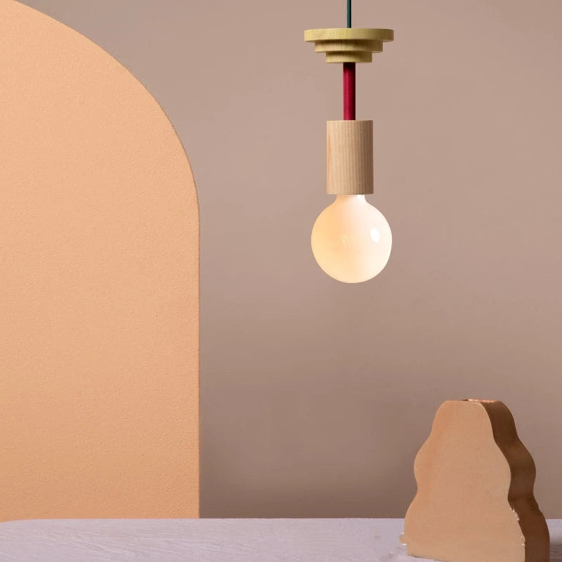 Suspension LED Scandinave en Bois – Design Nordique