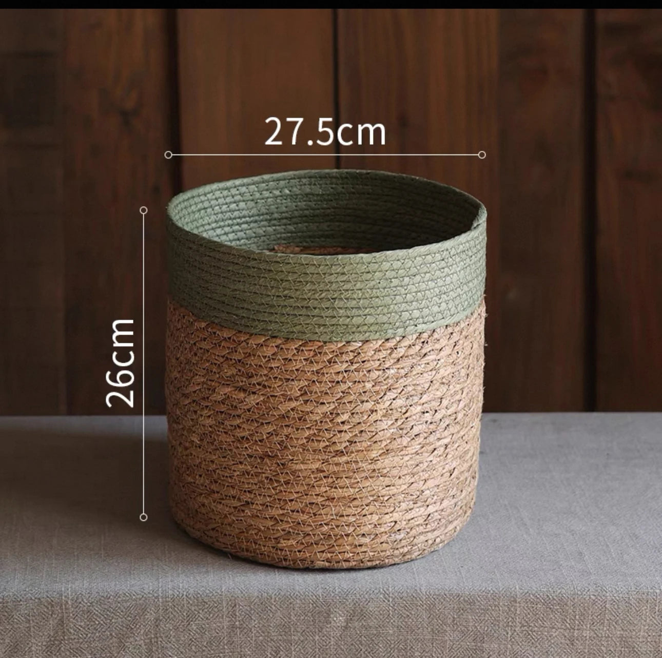 Panier de rangement en paille naturelle – Cache-Pot Tressé