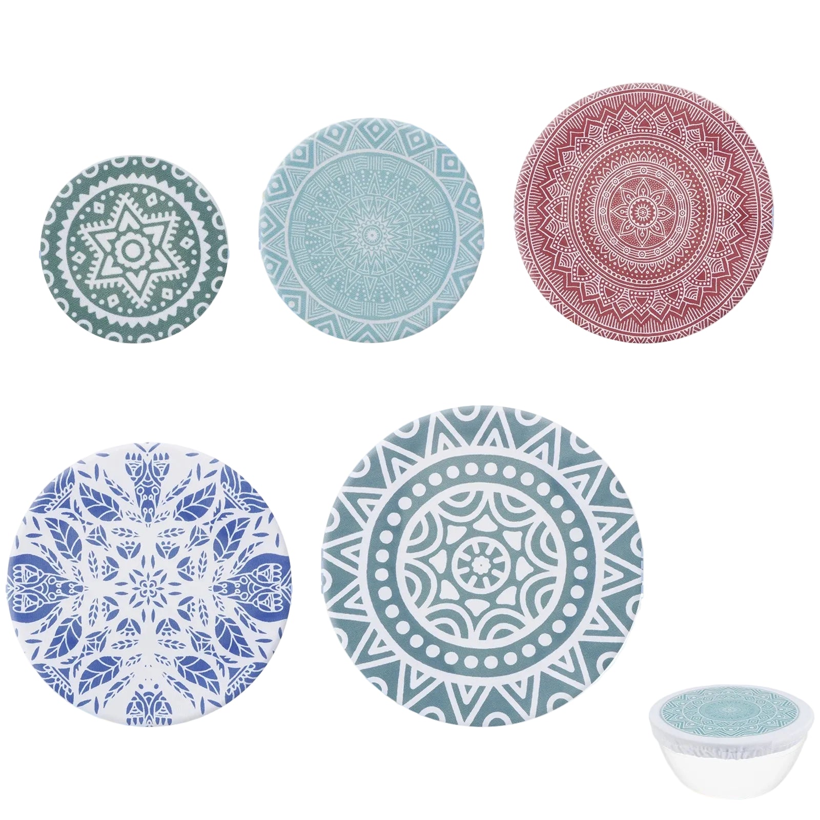 Couvercles de bol réutilisables multi-tailles – Solution zéro plastique (lot de 10)