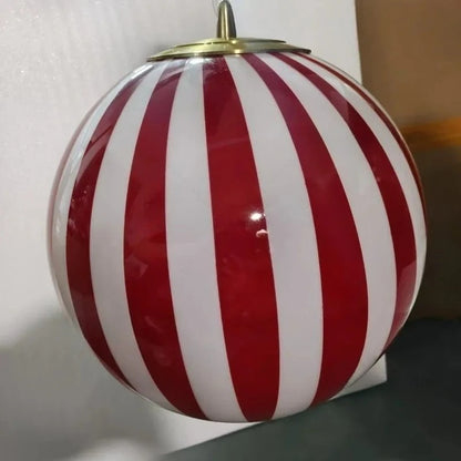 Suspension Boule en Verre Coloré – Lueur Moderne