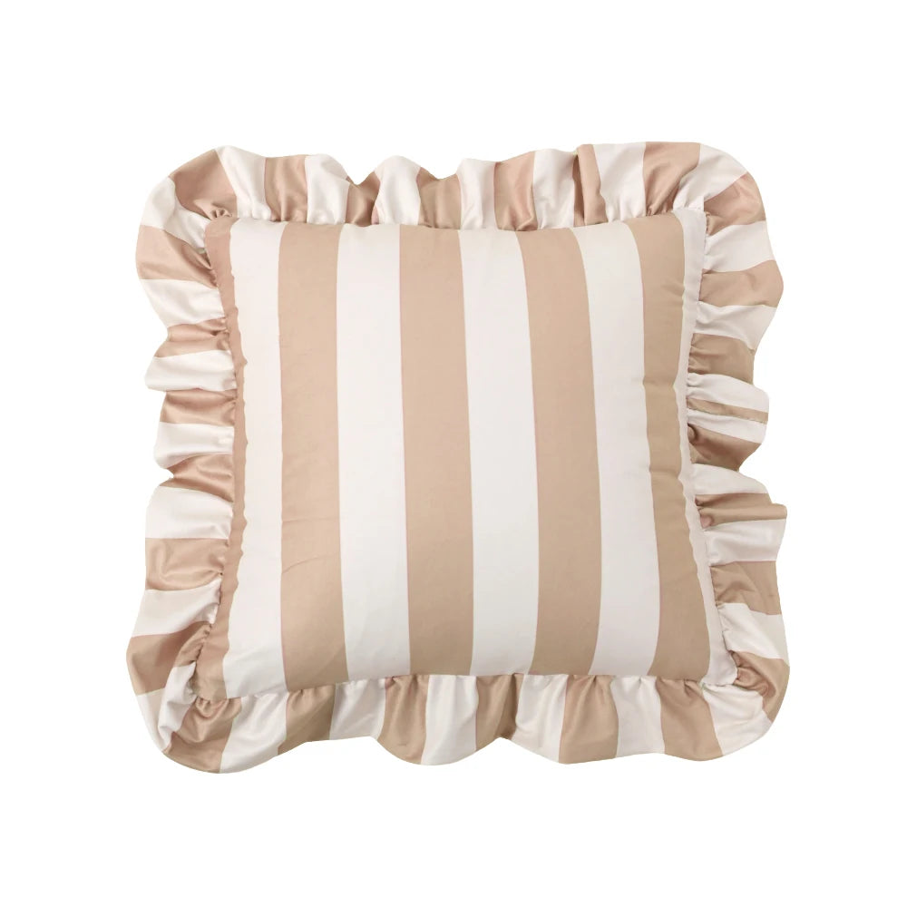 Housse de coussin rayée 45x45 cm pour canapé
