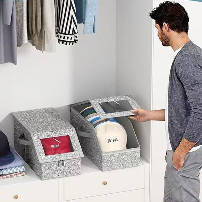 Boîte de rangement pour casquettes – grande capacité et accès facile