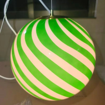 Suspension Boule en Verre Coloré – Lueur Moderne