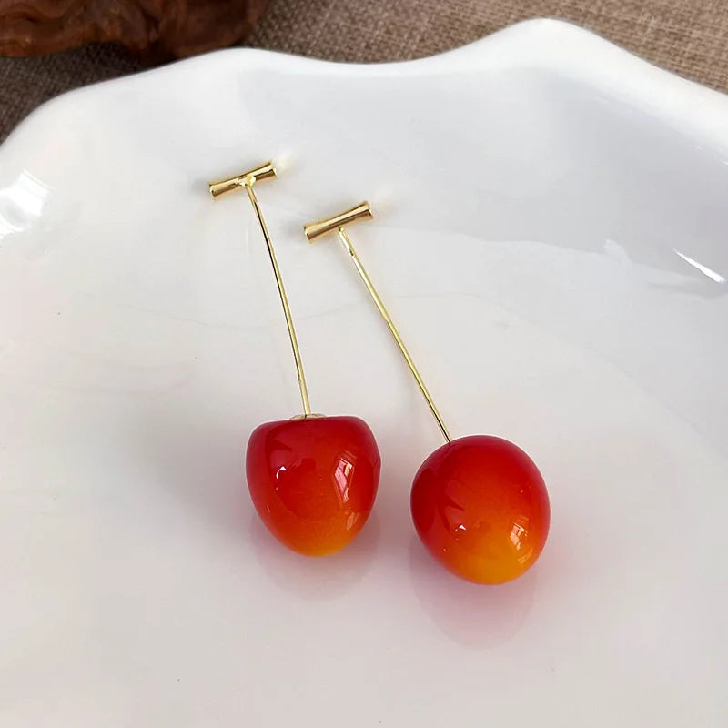 Boucles d’Oreilles Sweet Red Cherry