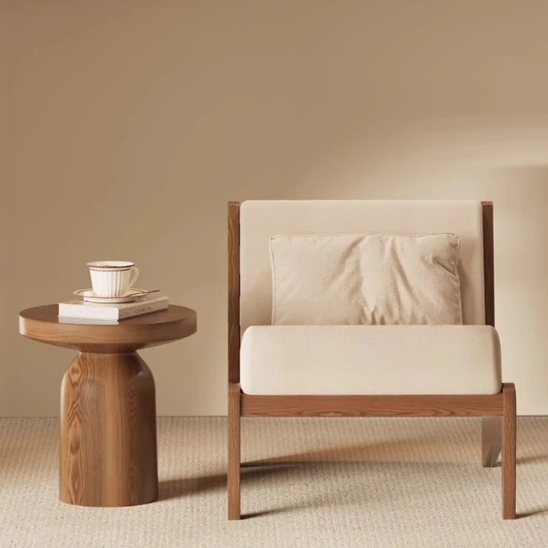 Table d’Appoint Champignon en Bois Massif – Élégance Naturelle