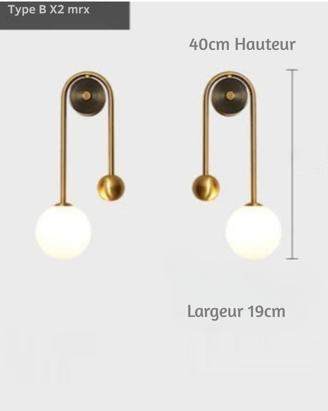 Boule de verre murale, lumière douce et élégante