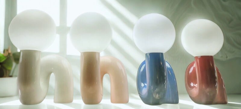 Lampe de Bureau Postmoderne en Résine – Éclat Lunaire - Maison Fantine