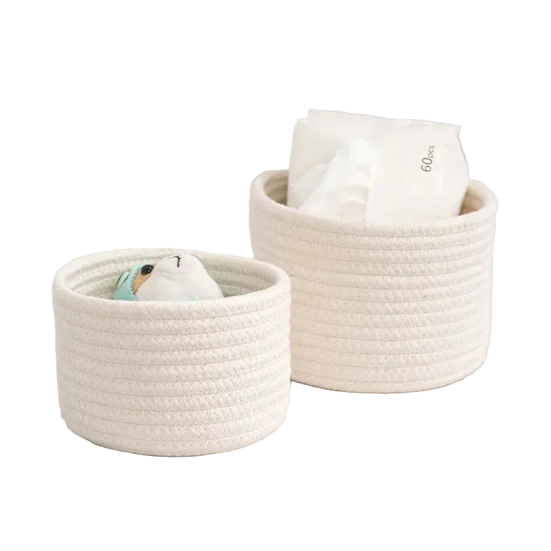 Panier de Rangement en Corde de Coton - Maison Fantine