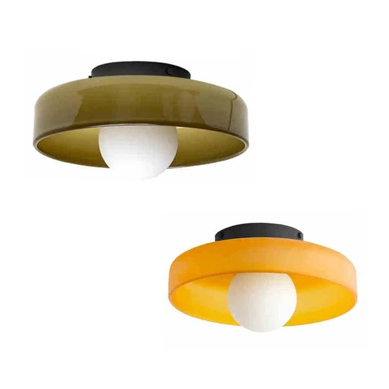 Plafonnier en Verre Style Art Déco – Couleurs Vintage - Maison Fantine