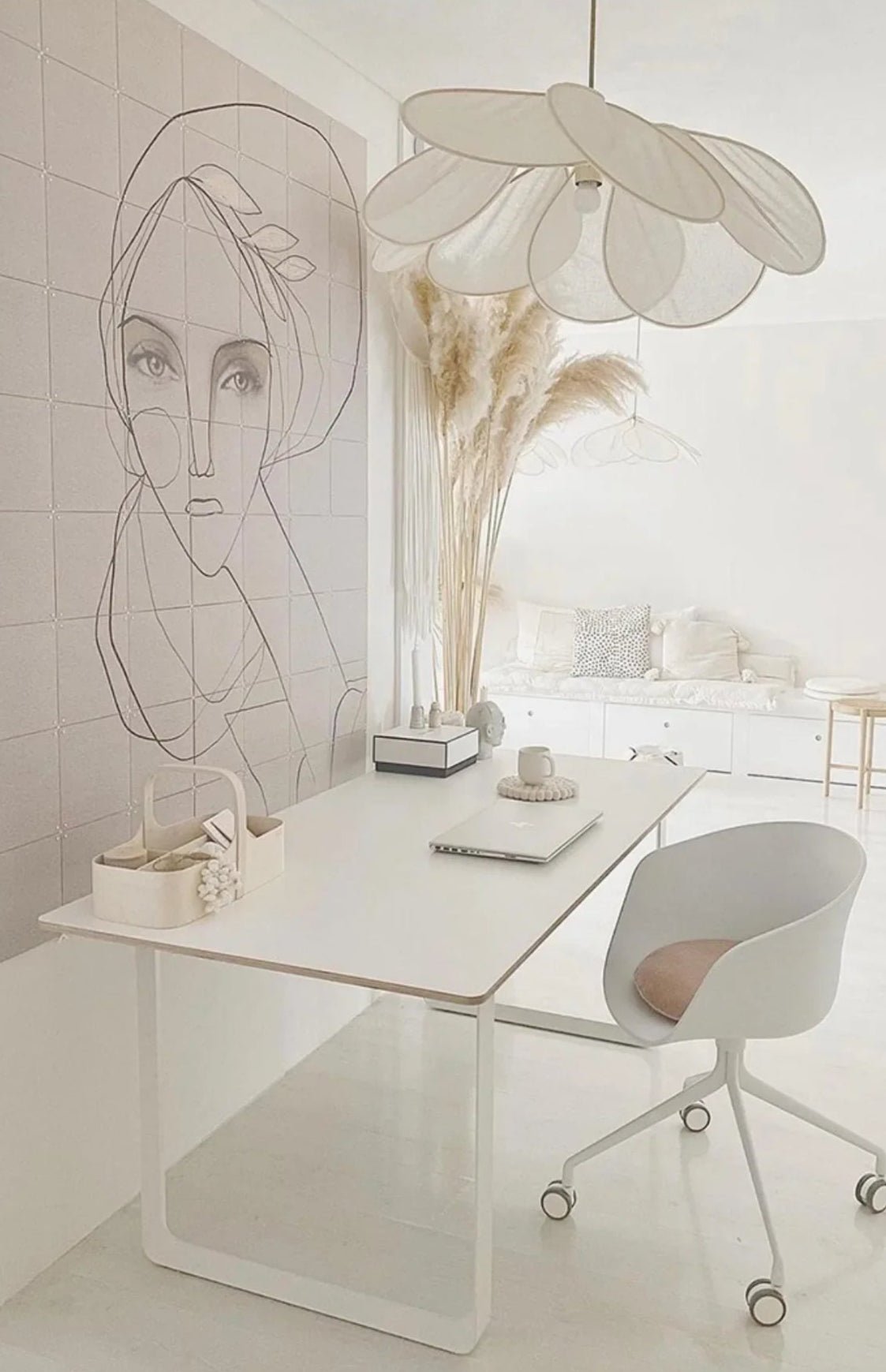 Suspension Florale en Tissu – Lampe Suspendue Avec Pétales Colorés - Maison Fantine