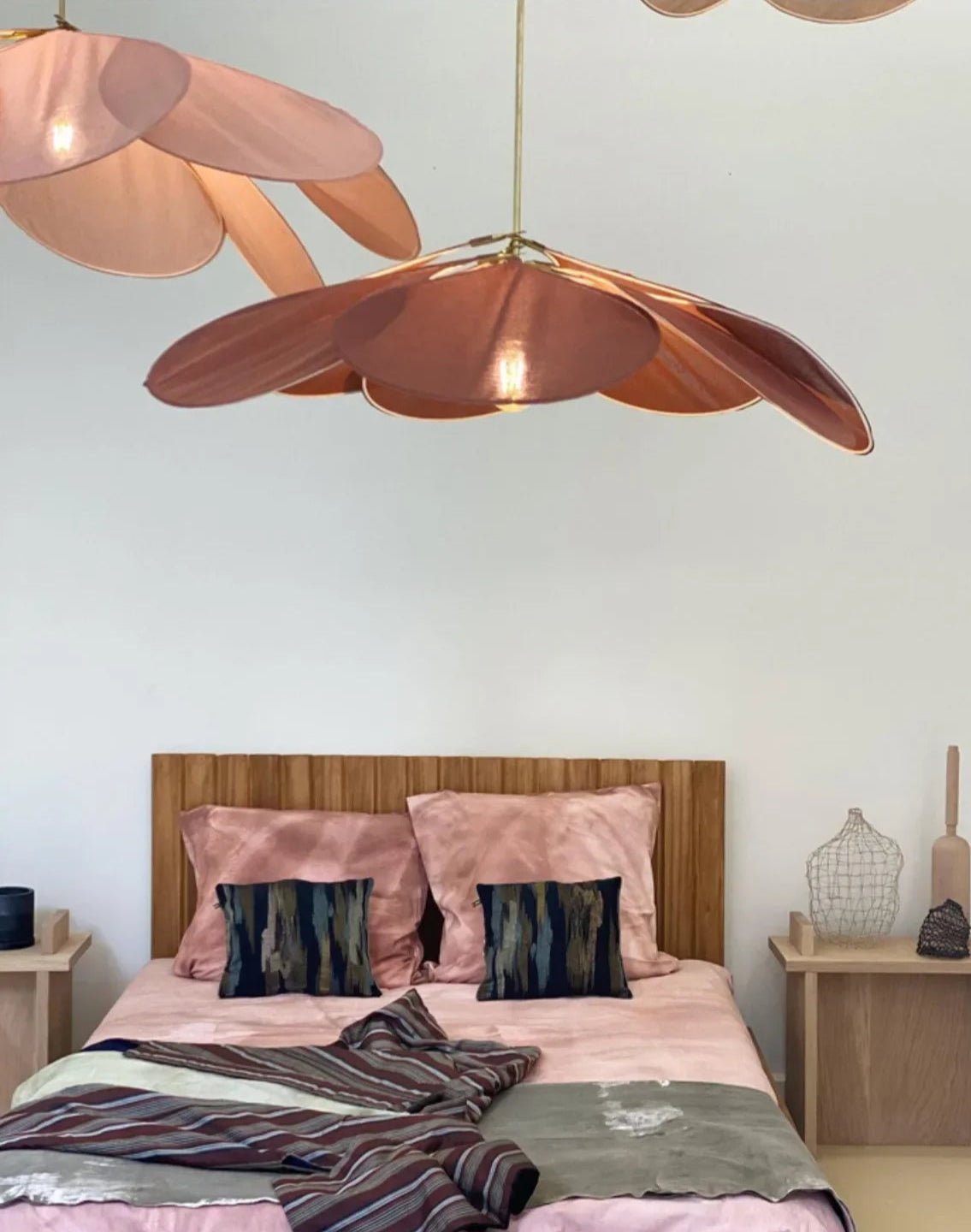 Suspension Florale en Tissu – Lampe Suspendue Avec Pétales Colorés - Maison Fantine