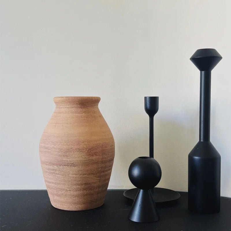 Vase en céramique rétro – Déco florale nostalgique - Maison Fantine