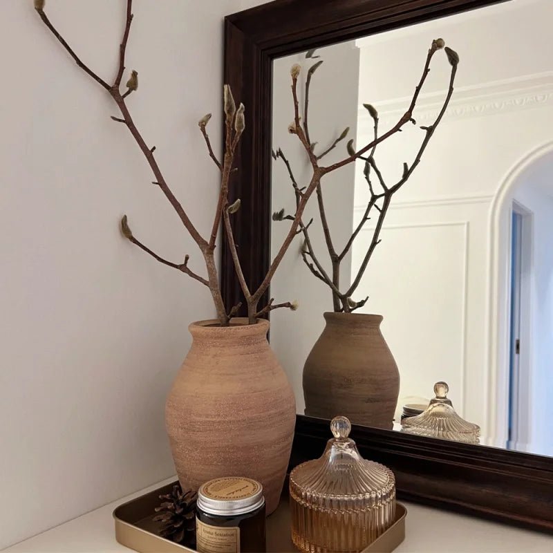 Vase en céramique rétro – Déco florale nostalgique - Maison Fantine